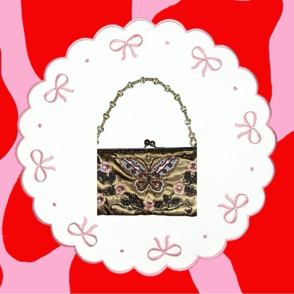 vintage butterfly beaded purse 🧚🏻 - Picture 7 of 8